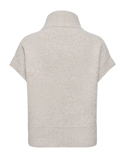JDY - JDYLea 2 Way Zip Vest - Natural Melange 
